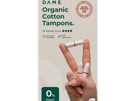 DAME Organic Cotton Super+ Tampons 16 Pack Fashion