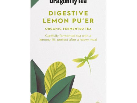 Dragonfly Tea Digestive Lemon Pu er Organic Fermented Tea 20 bag For Discount